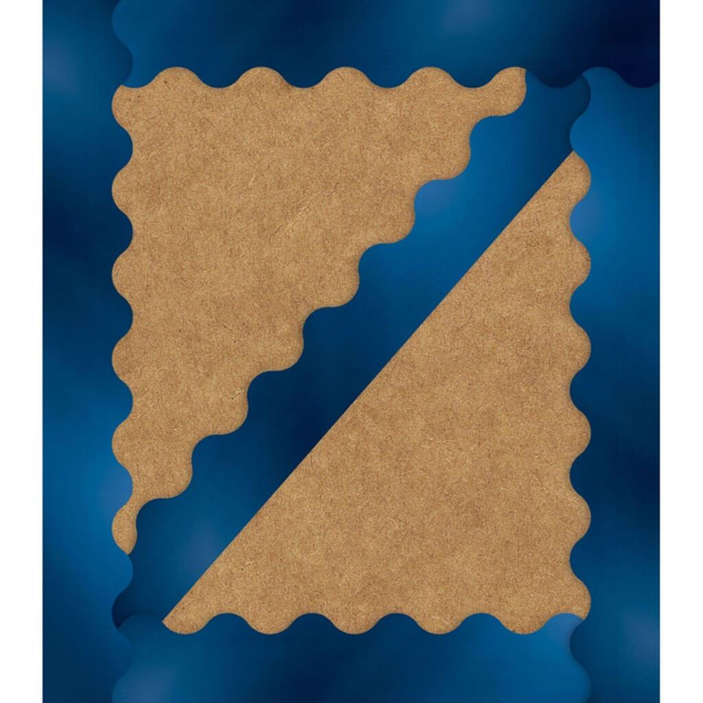 Sparkle Shine Royal Blue Foil Scalloped Border