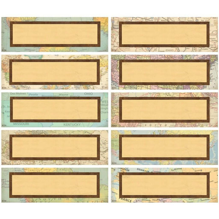 Travel the Map Labels Magnetic Accents