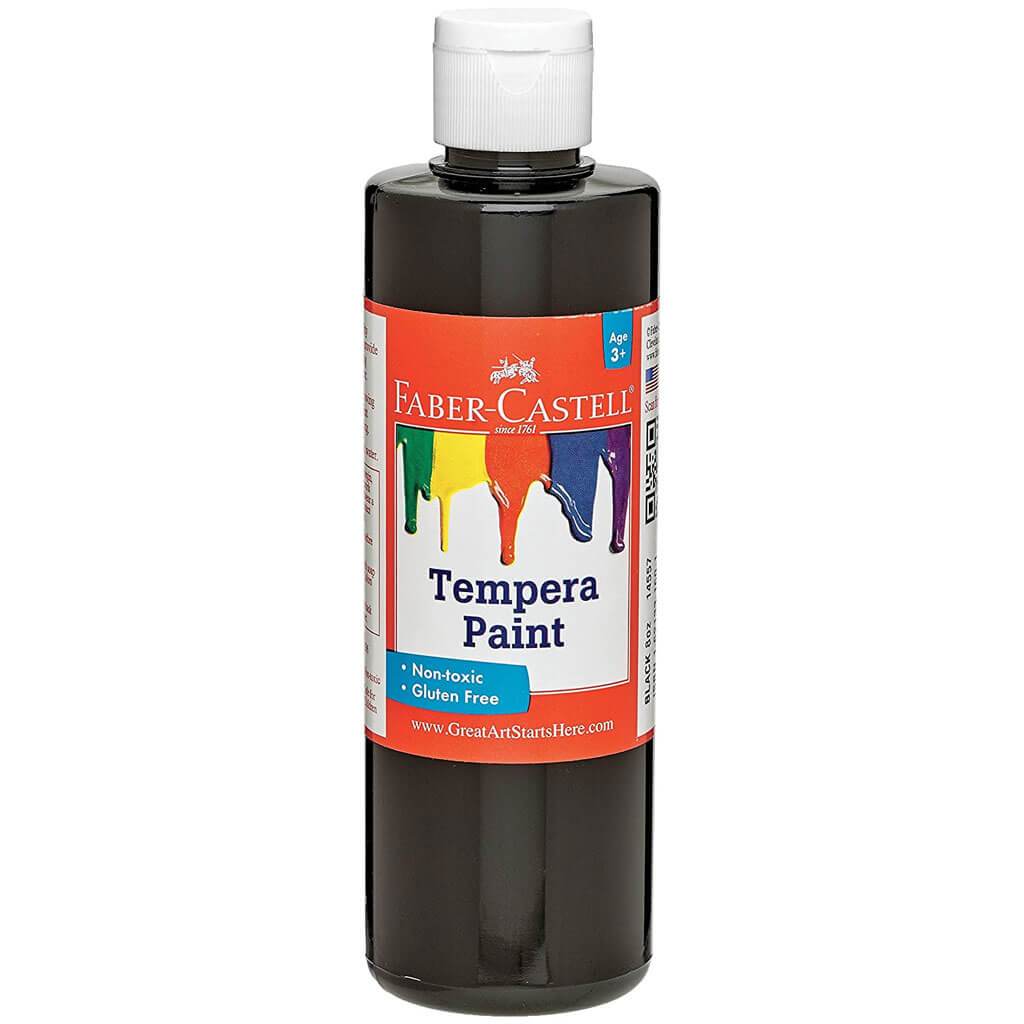 Tempera Paint, Black 8oz