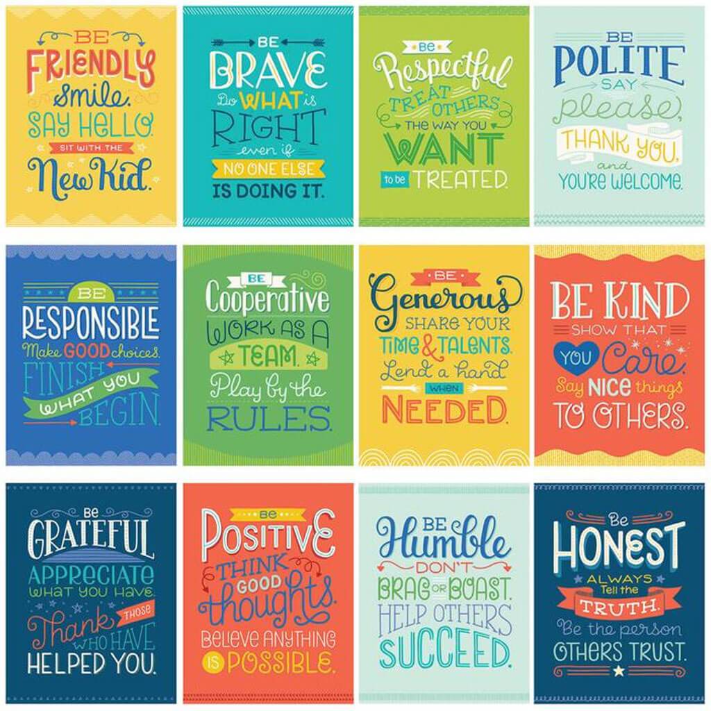 Mini Posters: Positive Character Traits Poster Set