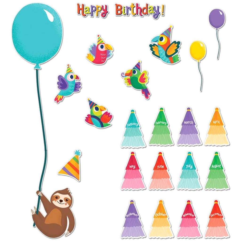 One World Birthday Mini Bulletin Board Set