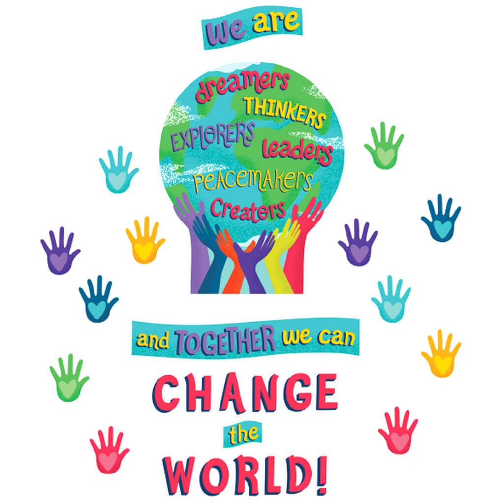 Together We Can Change the World Bulletin Board Set