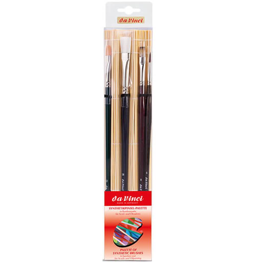 Acrylic and Oil Painting brushes in Bamboo Mat