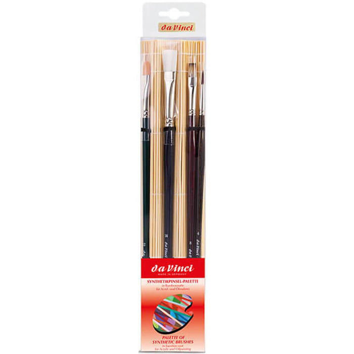Acrylic and Oil Painting brushes in Bamboo Mat