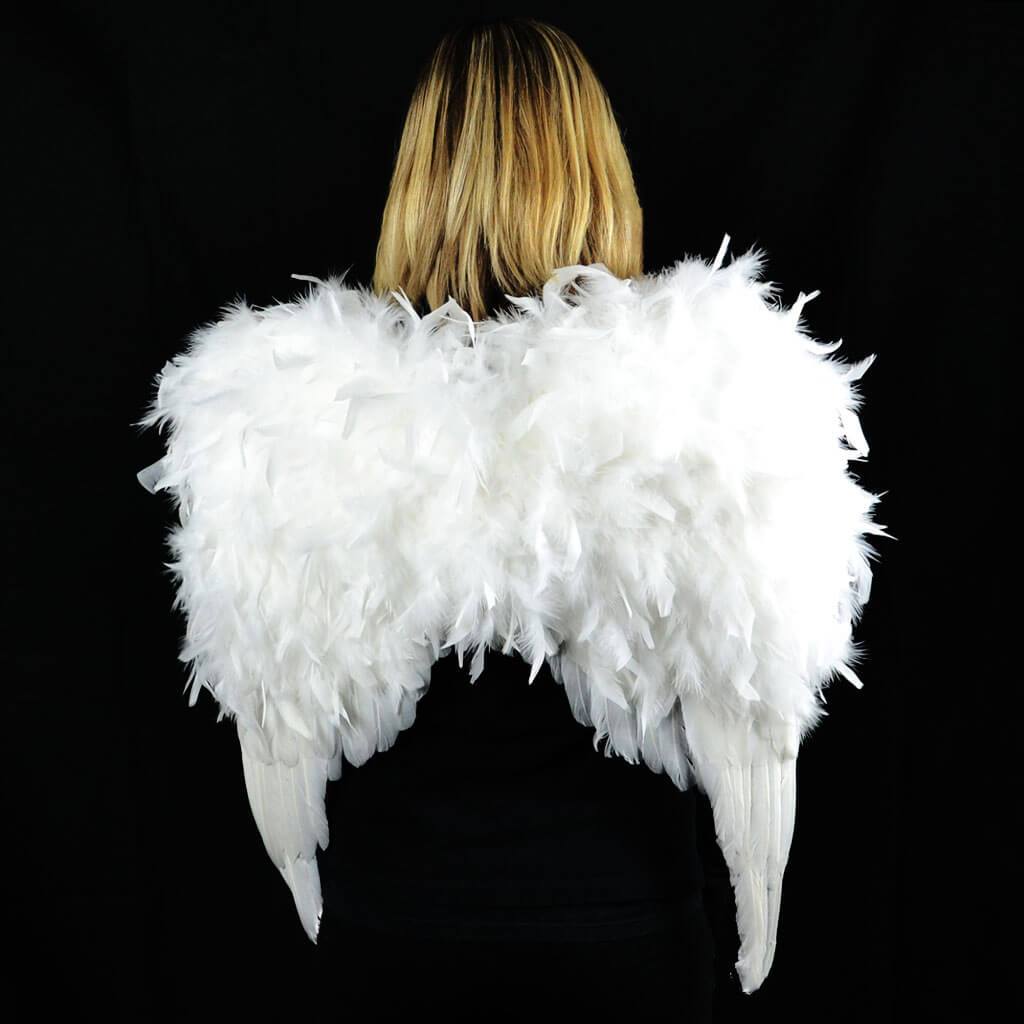 Feather Adult Angel Wing White 24in x 24in