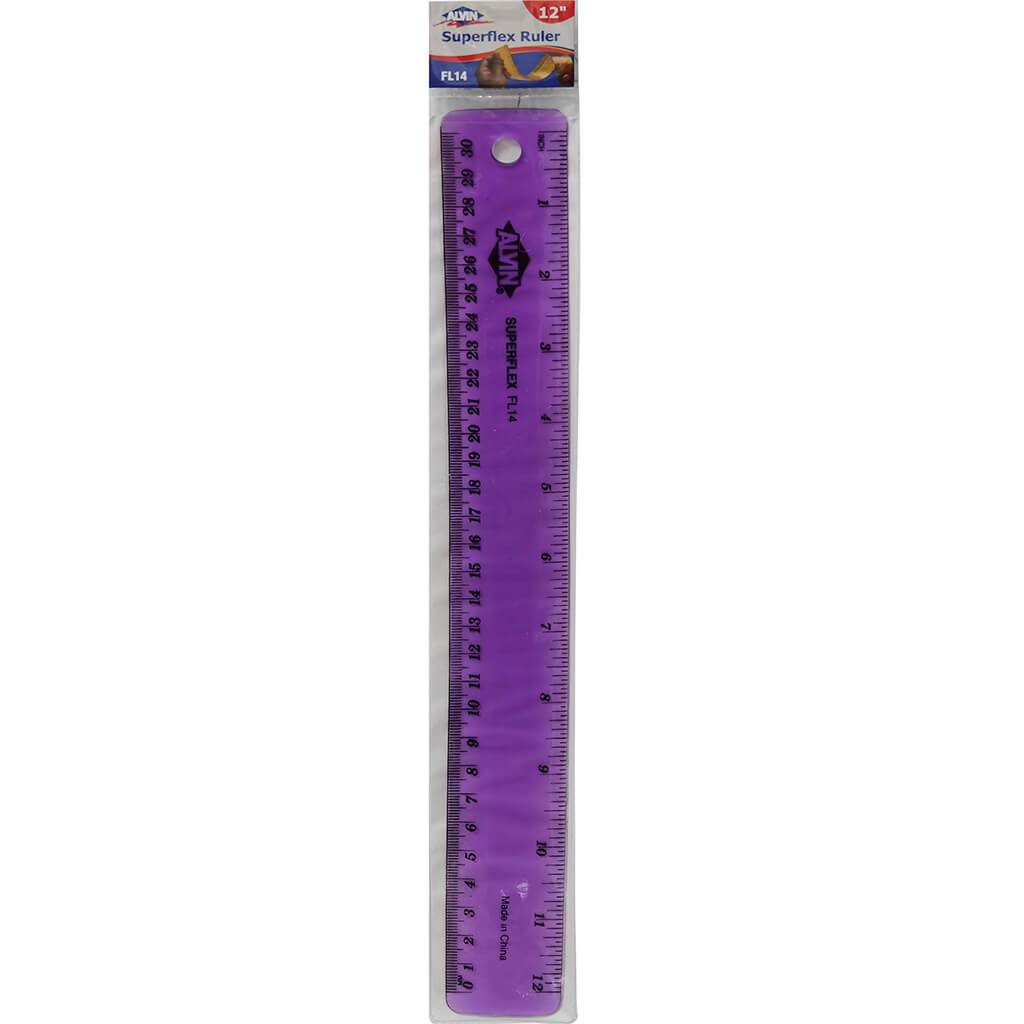 Plastic Superflex Ruler 12in Violet