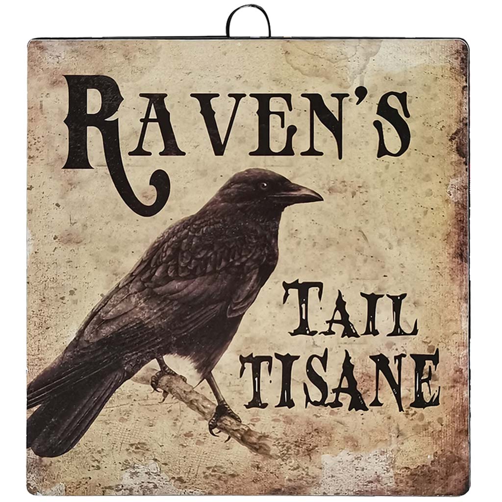 Metal Sign Asst. Raven&#39;s Tail Tisane 8in 4