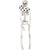 Hanging Skeleton Clown, Polka Dots Blue, 16in