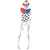 Hanging Skeleton Clown, Polka Dots Blue, 16in