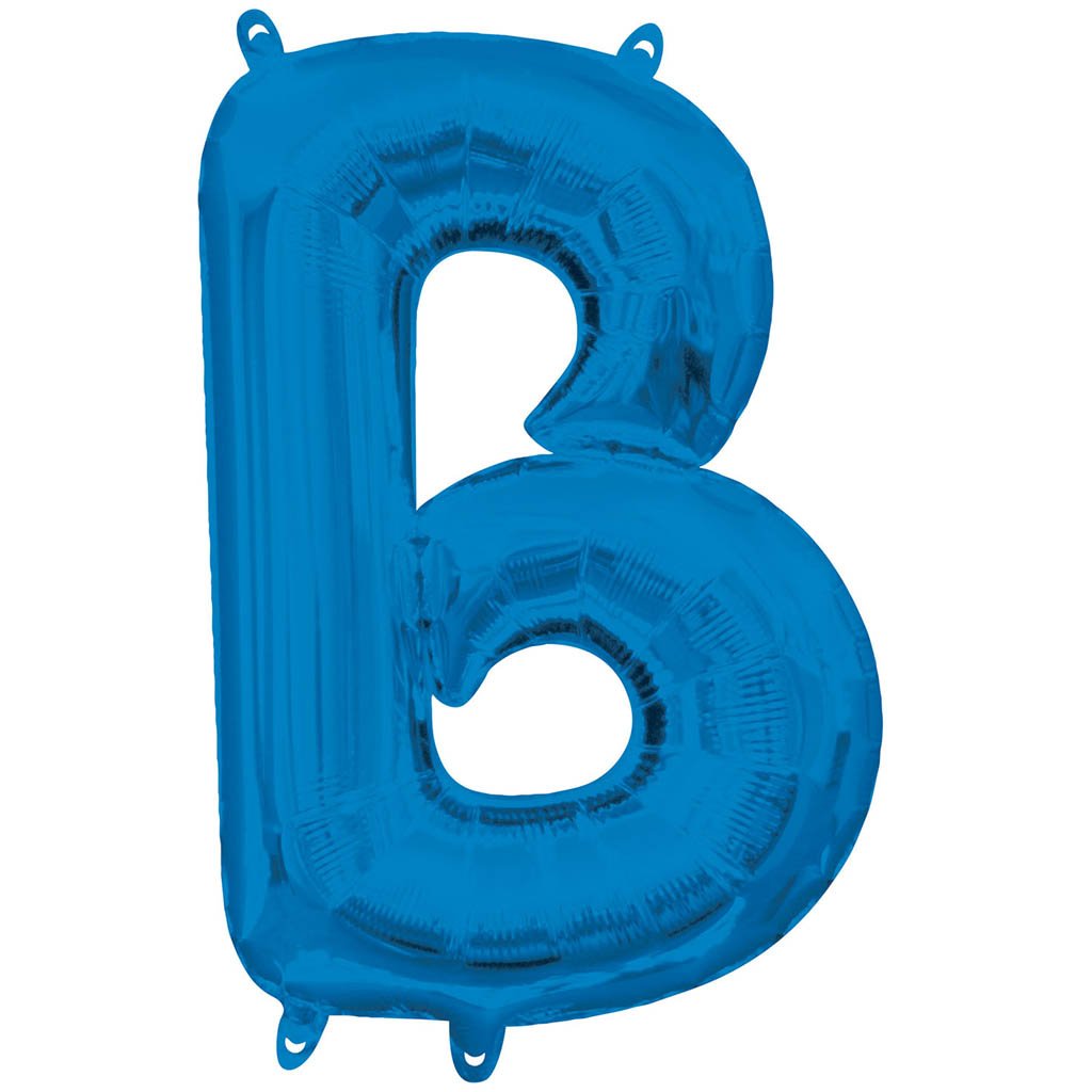 Mini Shape Foil Balloon Letter F Blue 16in