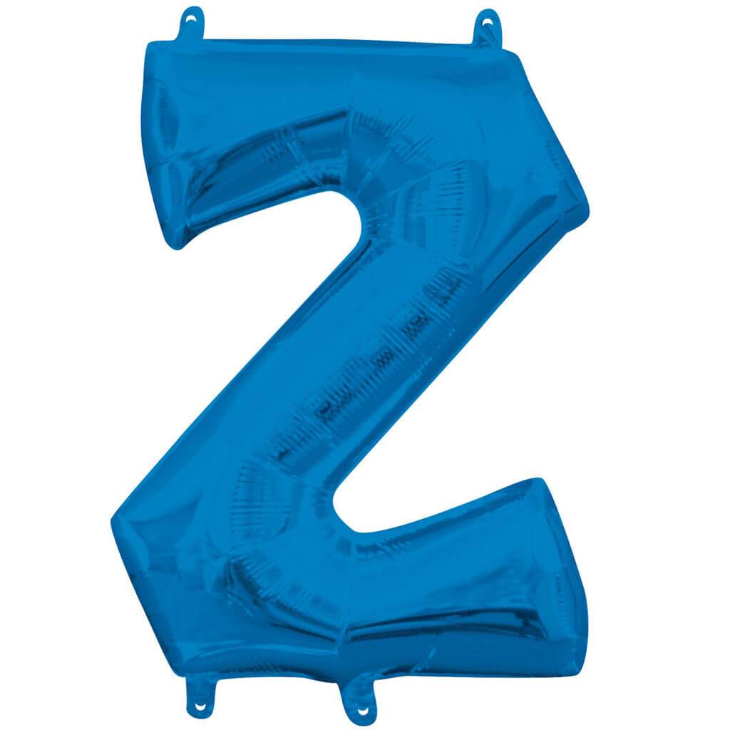 Mini Shape Foil Balloon Letter Z Blue 16in