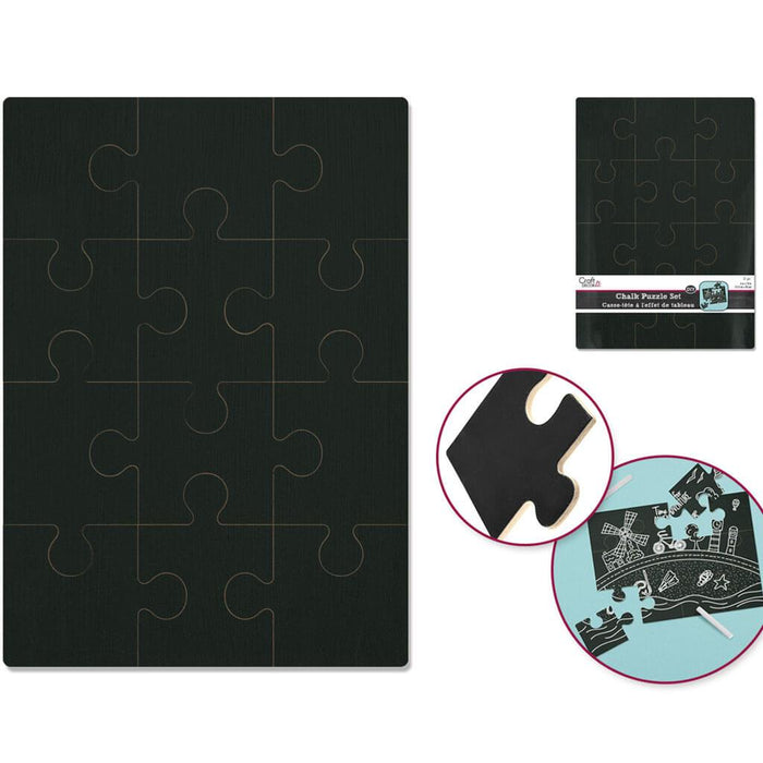 Chalk-It-Up Puzzle Pieces 12Pc 15cm x 20cm
