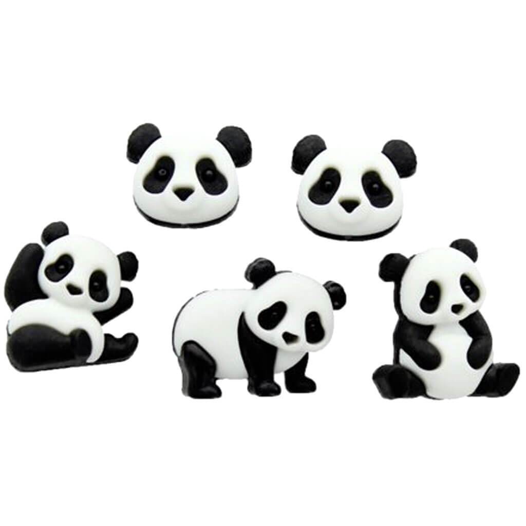 Craft Scrapbook Button Embellishmentsellishments  Panda Pile