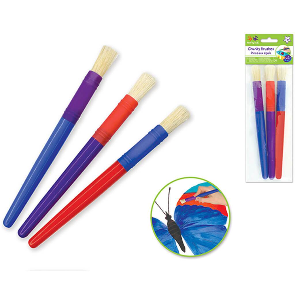 Lil' Artist Chunky Brushes X3 Stencil Bristle