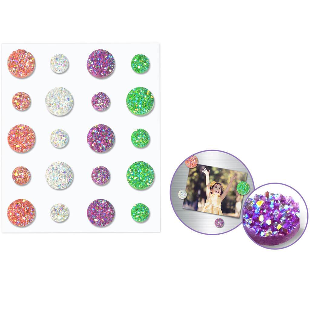 Bling Druzy Gems x20 Self-Stick Glam - 8mm + 12mm