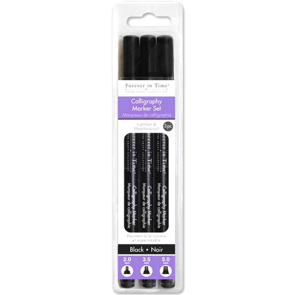 Calligraphy Marker Set 3Pc Black - 2.0/3.5/5.0mm