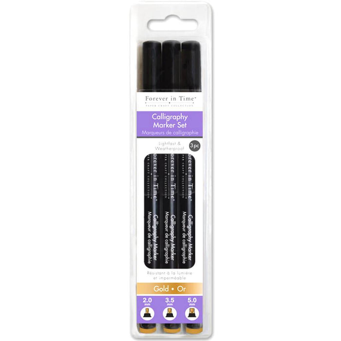 Calligraphy Marker Set 3Pc Gold - 2.0/3.5/5.0mm