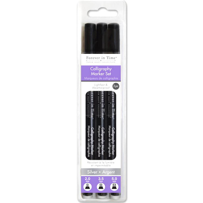 Calligraphy Marker Set 3Pc Silver - 2.0/3.5/5.0mm
