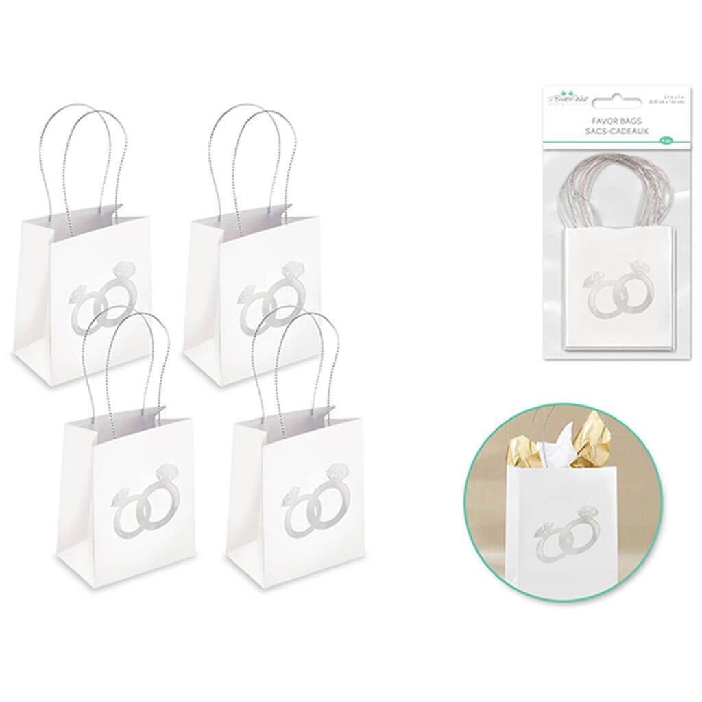 A Brides Wish: Favor Bags X4 Foil Rings 2.5in x 3in