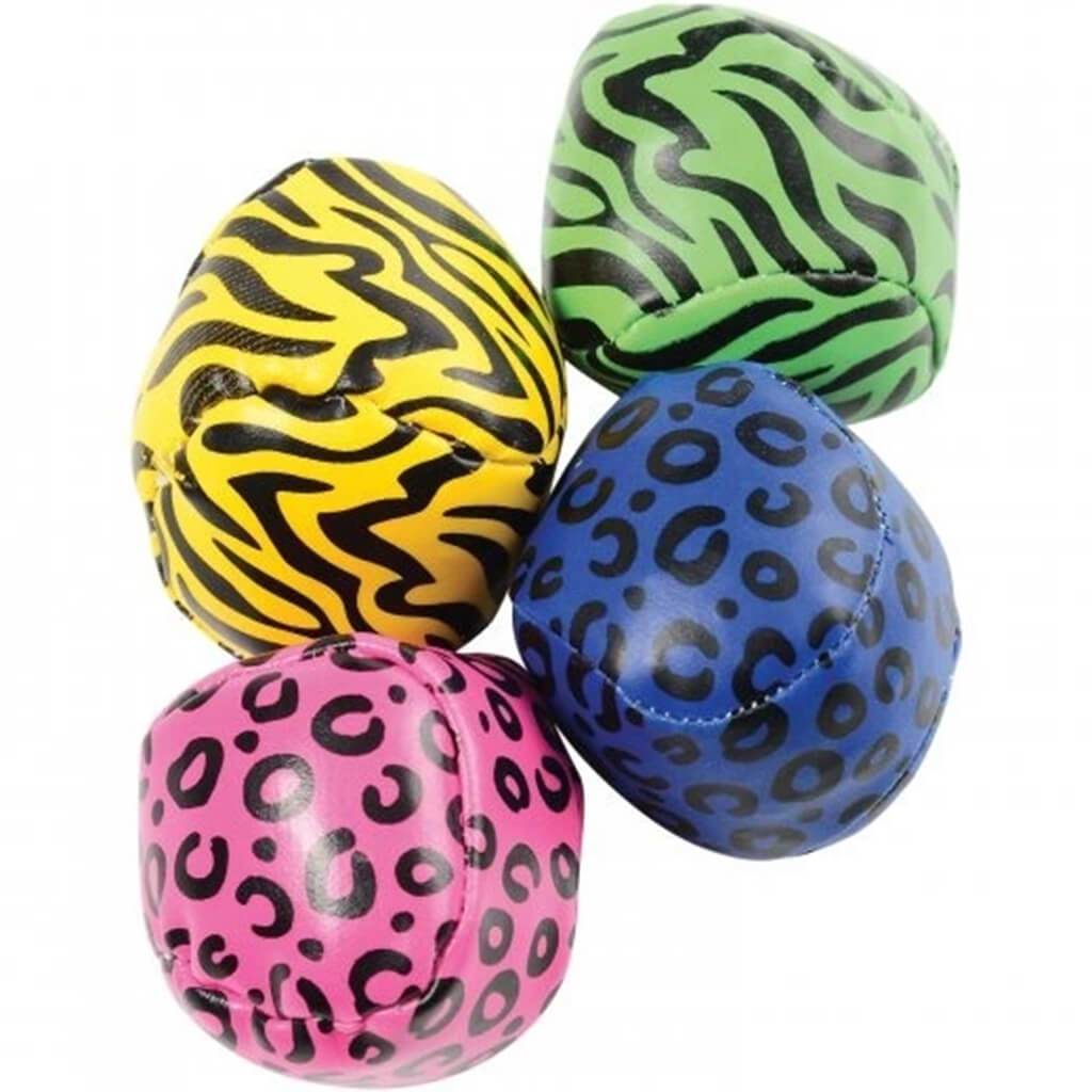 Animal Print Kick Balls 4Pc