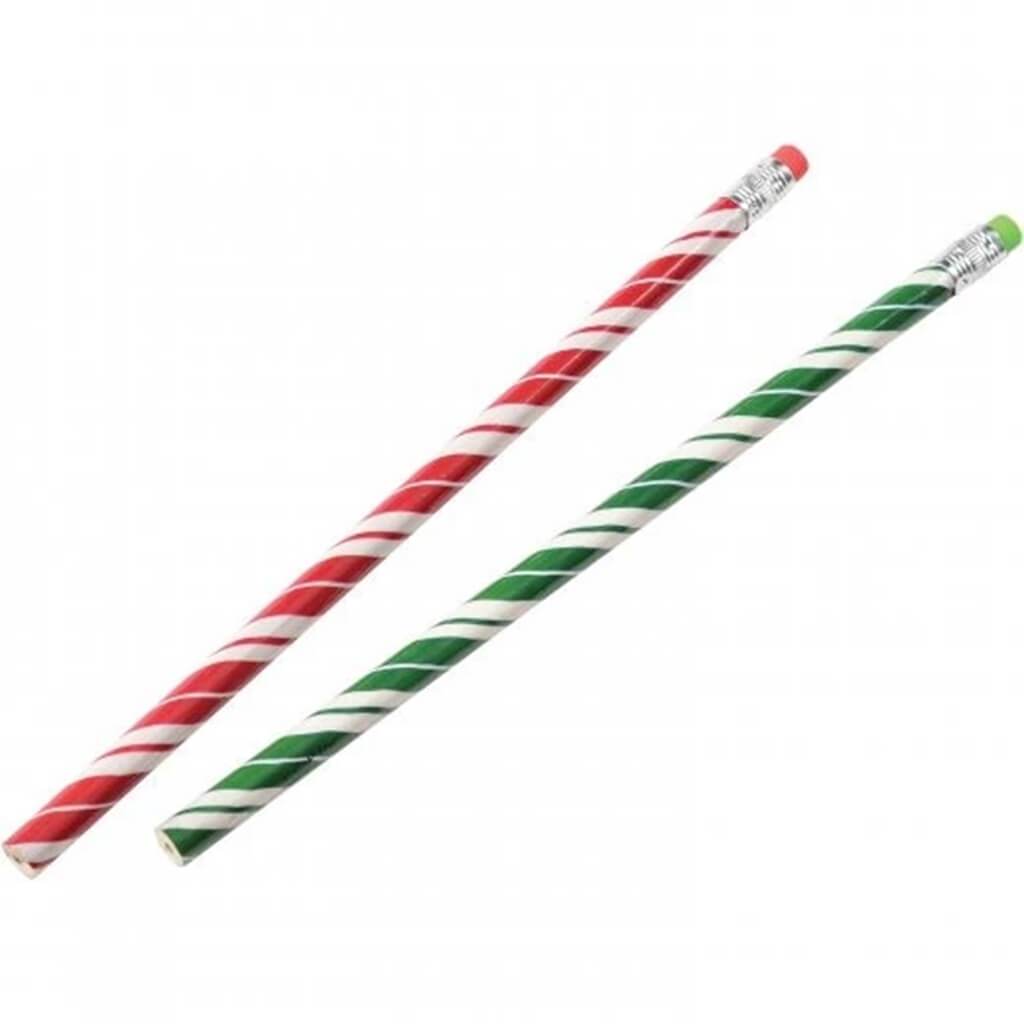 Candy Cane Stripe Pencils