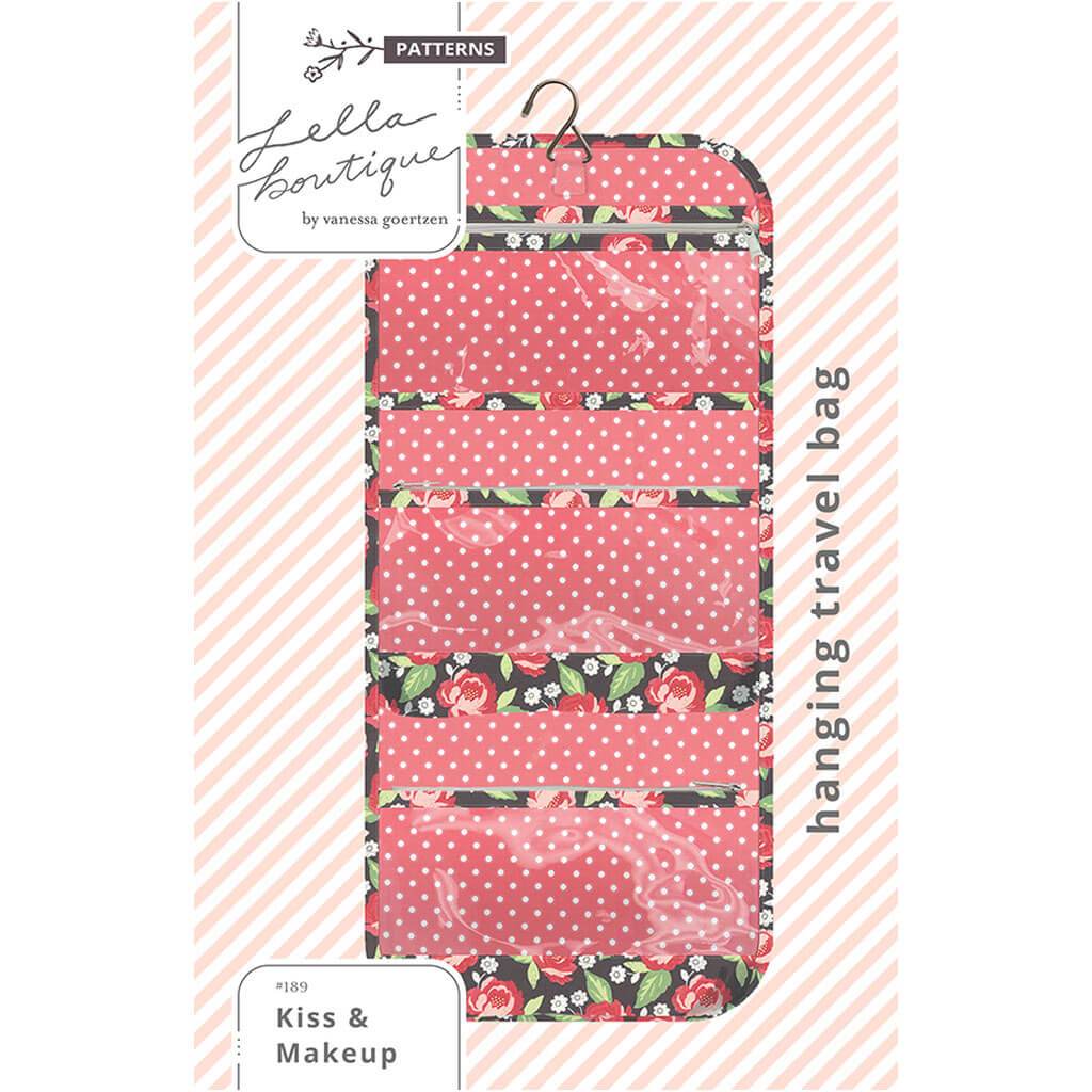 Kiss &amp; Makeup Hanging Travel Bag Pattern