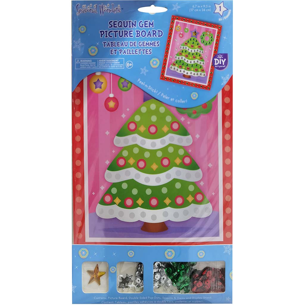 DIY Holiday Sequin Art Kits Holiday Pals Christmas Tree