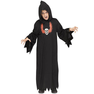 Skull Ghoul Black Robe Costume