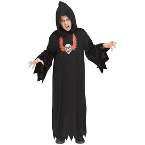 Skull Ghoul Black Robe Costume