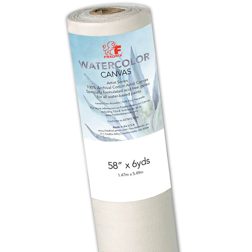 Fredrix Watercolor Canvas Roll 58in x 6yd