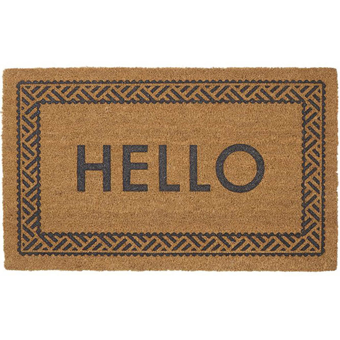 Hello Printed Coir Mat Multi, 18in x 36in