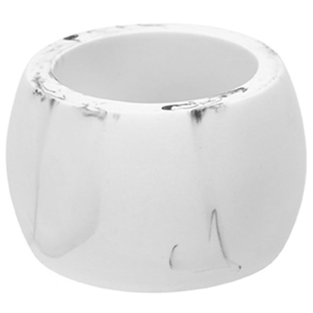 Carrara Napkin Ring White, 2in X 2.5in