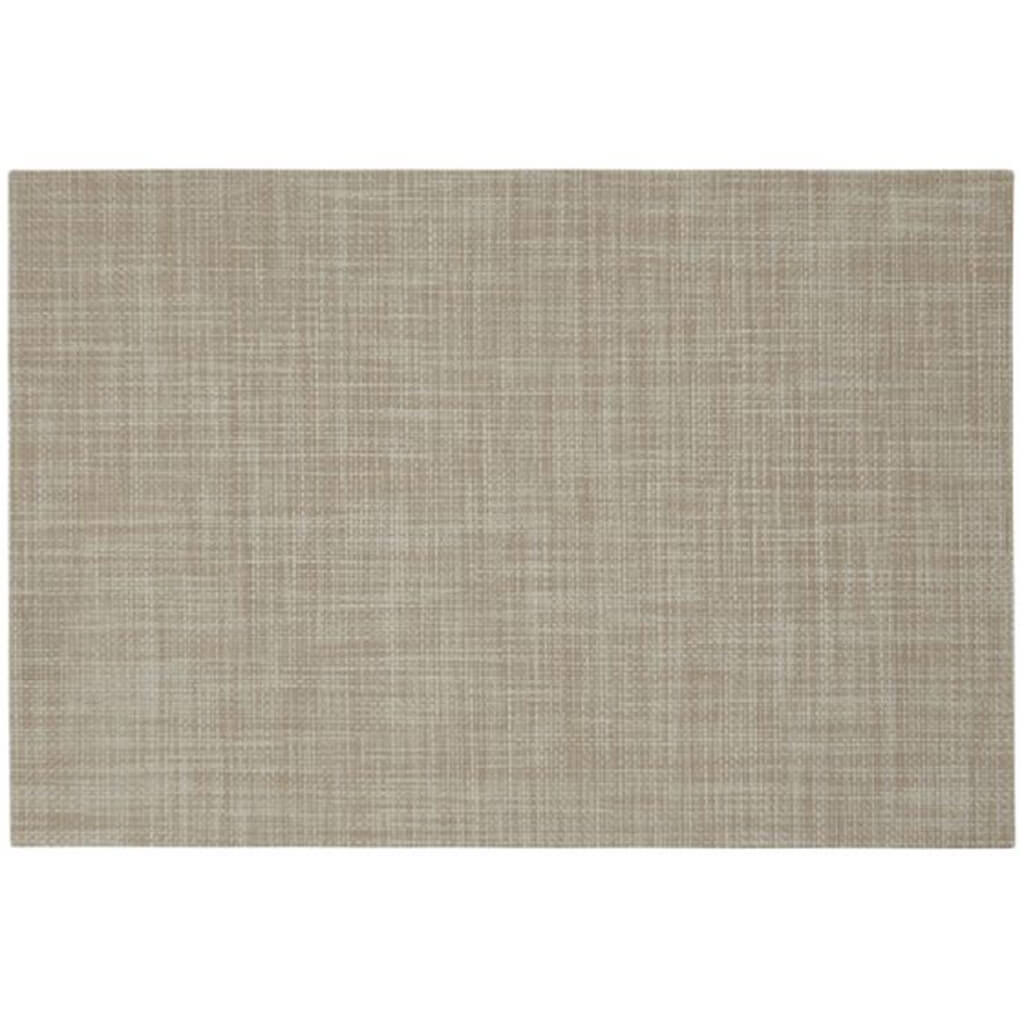 Linen Vinyl Placemat Beige, 13in X 19in