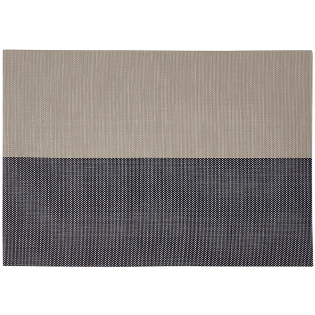 Divide Vinyl Placemat, Linen/Navy, 13in X 19in