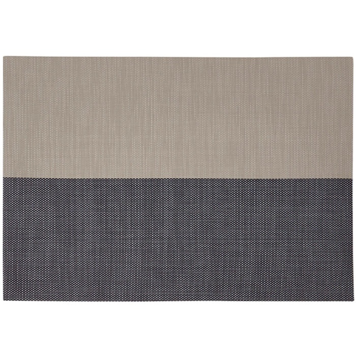 Divide Vinyl Placemat, Linen/Navy, 13in X 19in