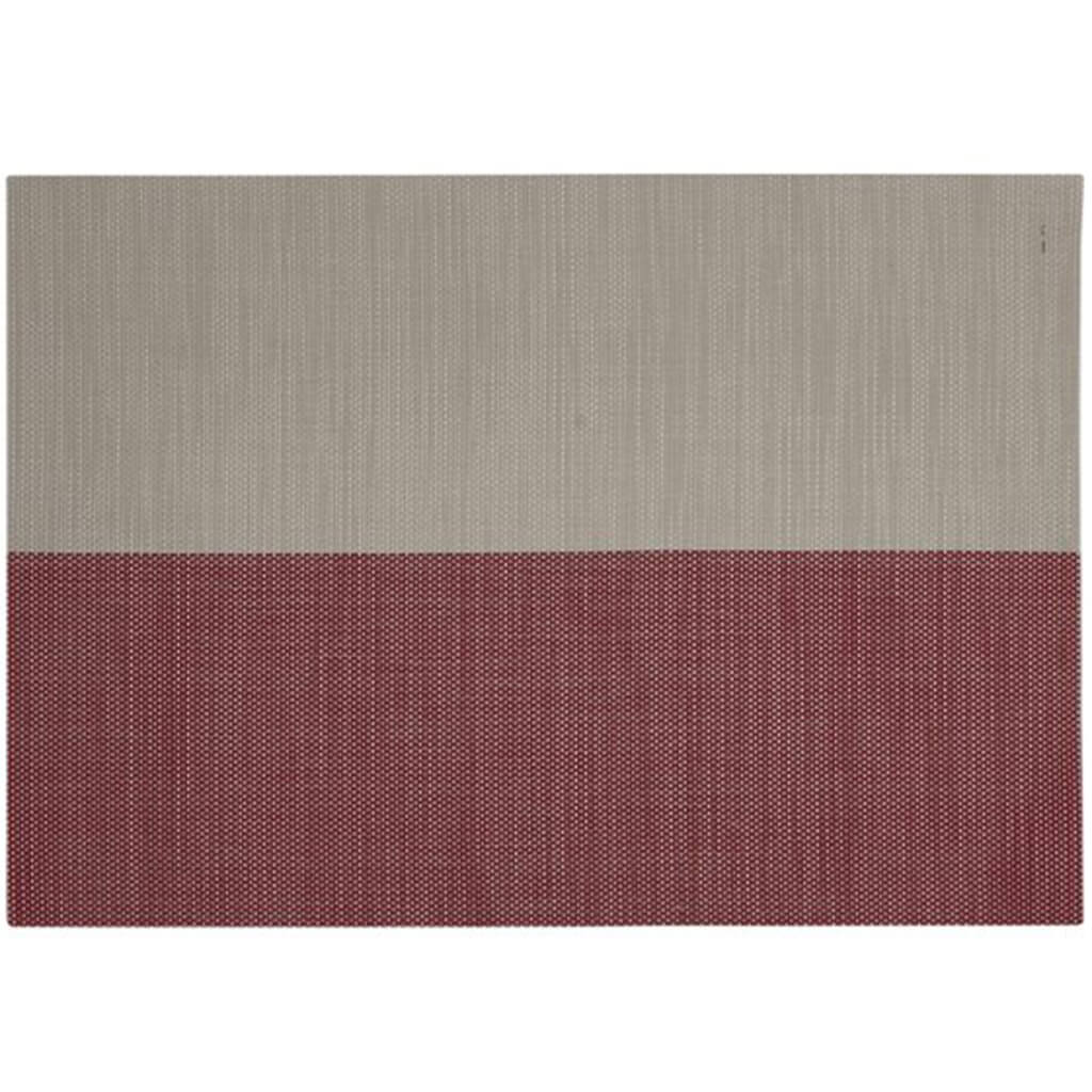 Divide Vinyl Placemat, Linen/Red, 13in X 19in