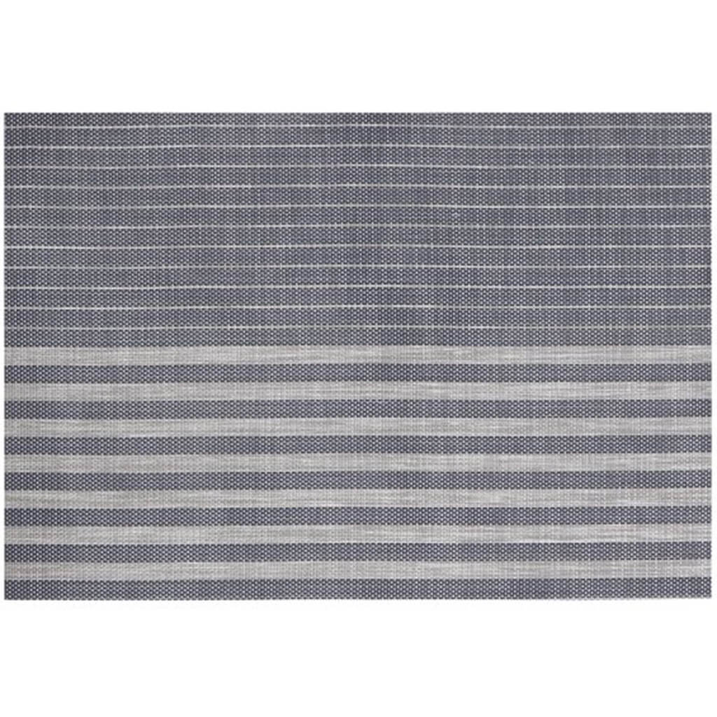 Linen Stripe Vinyl Placemat Navy, 13in X 19in