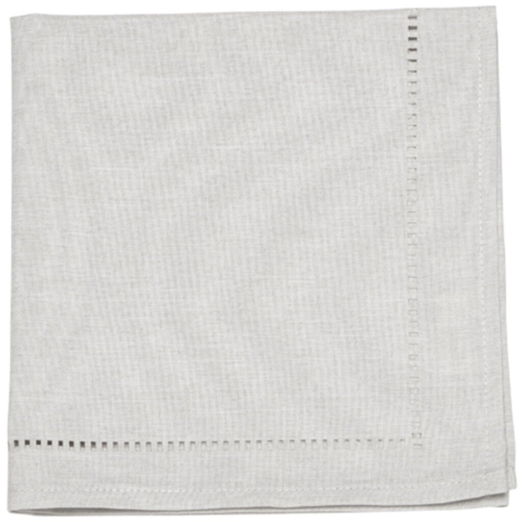 Linen Napkin Light Gray Set of 4, 18in X 18in