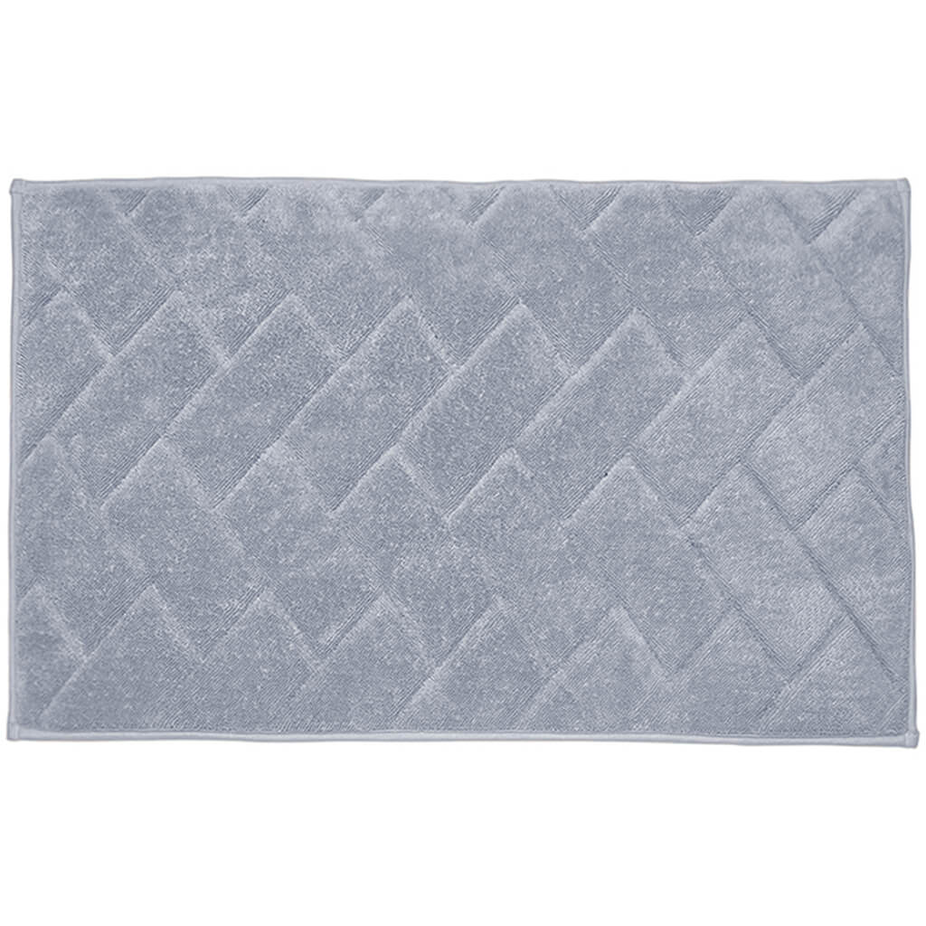 Interlock Microfiber Bath Mat Gray, 20in X 32in