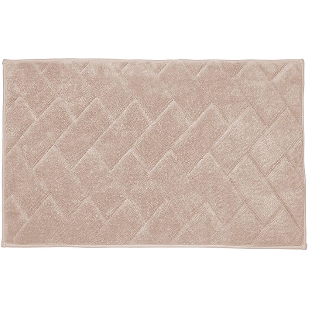 Interlock Microfiber Bath Mat Taupe, 20in X 32in