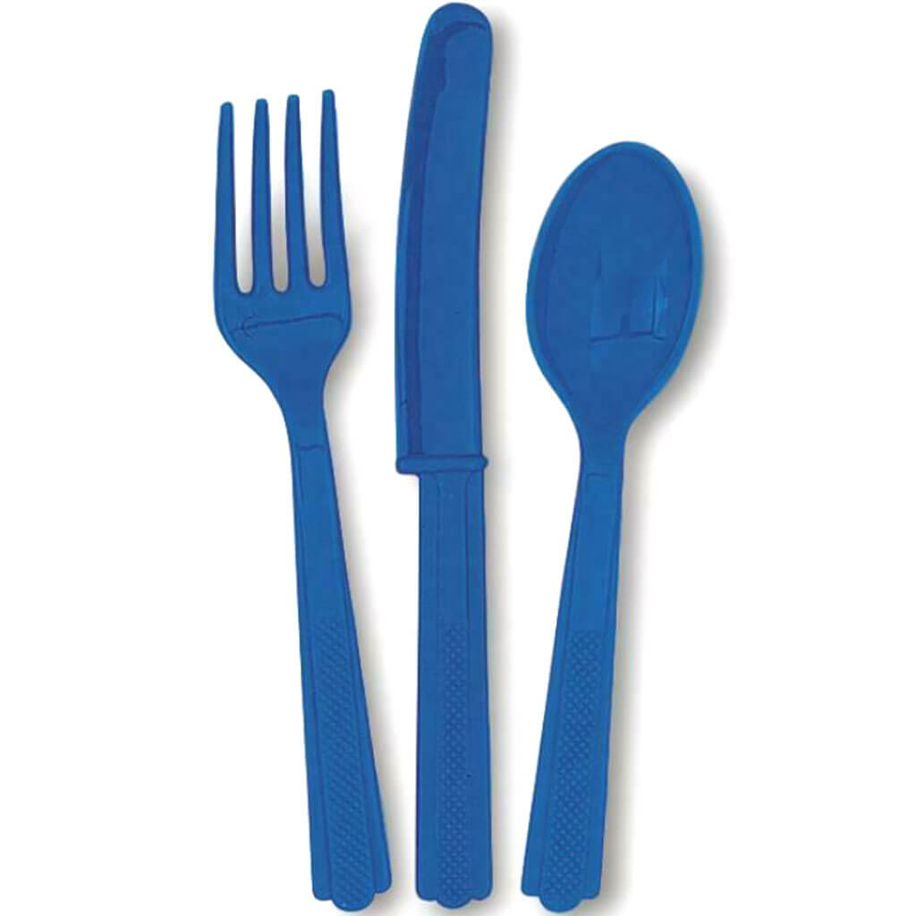 Royal Blue Cutlery Assorted, 18ct