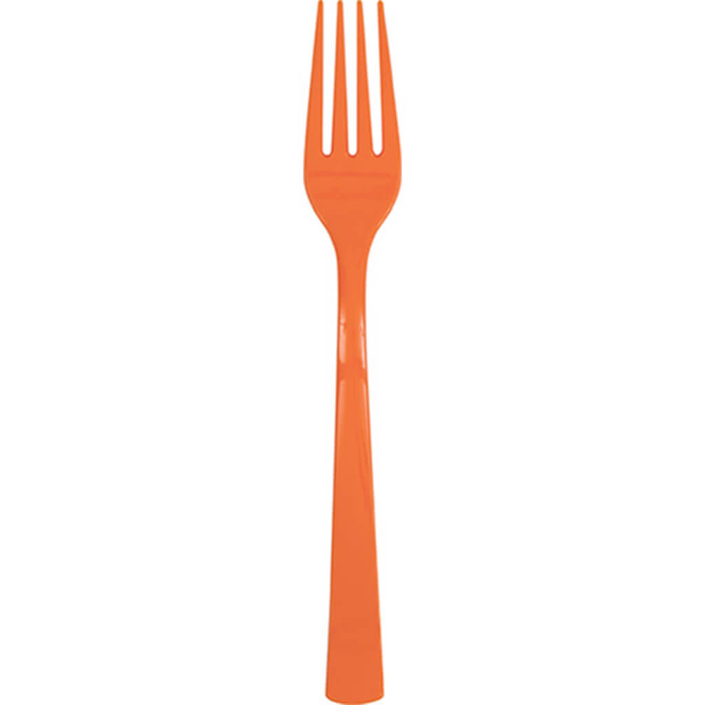 Pumpkin Orange Forks, 18ct