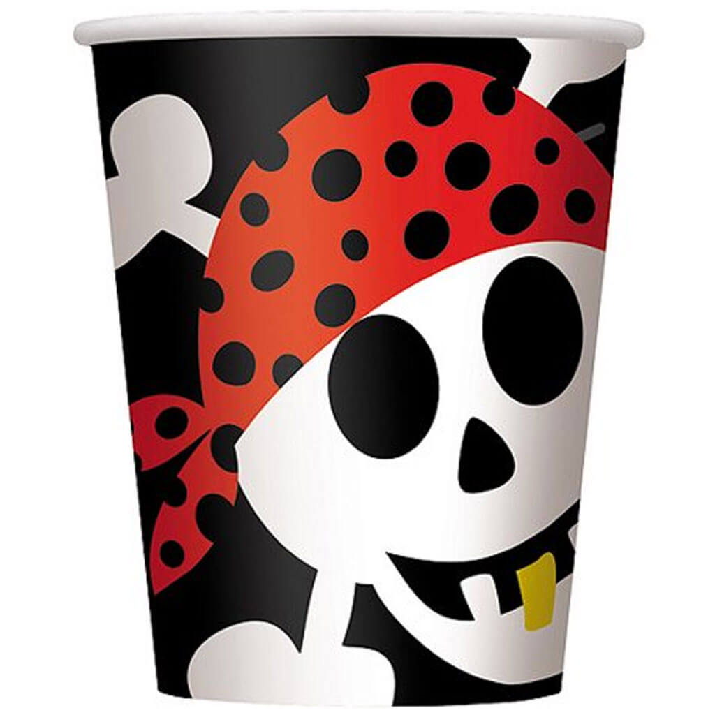 Pirate Party Paper Cups 9oz 8ct