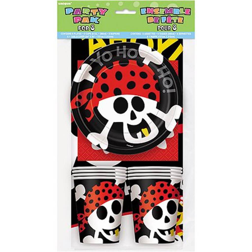 Pirate Fun 25pc Party Pack for 8