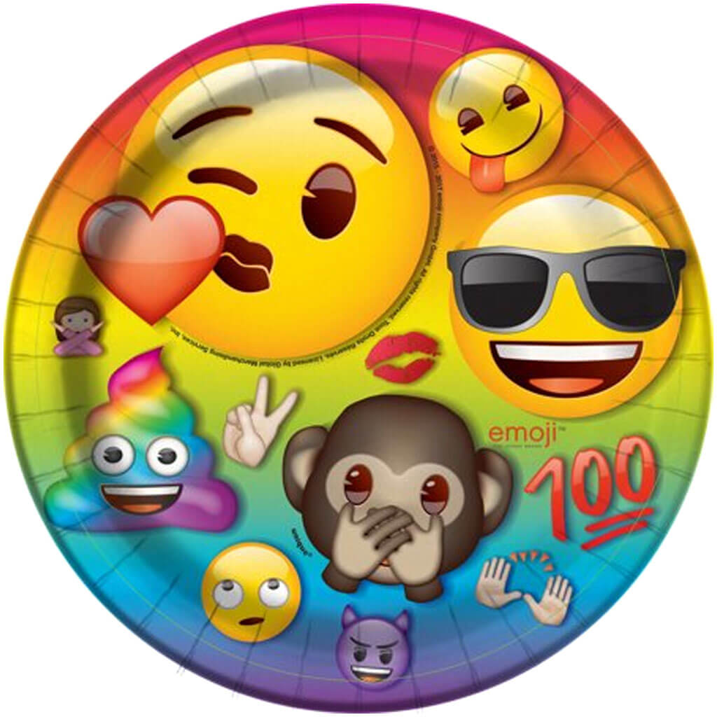 Iconic Emoji Dessert Party Plates 8ct