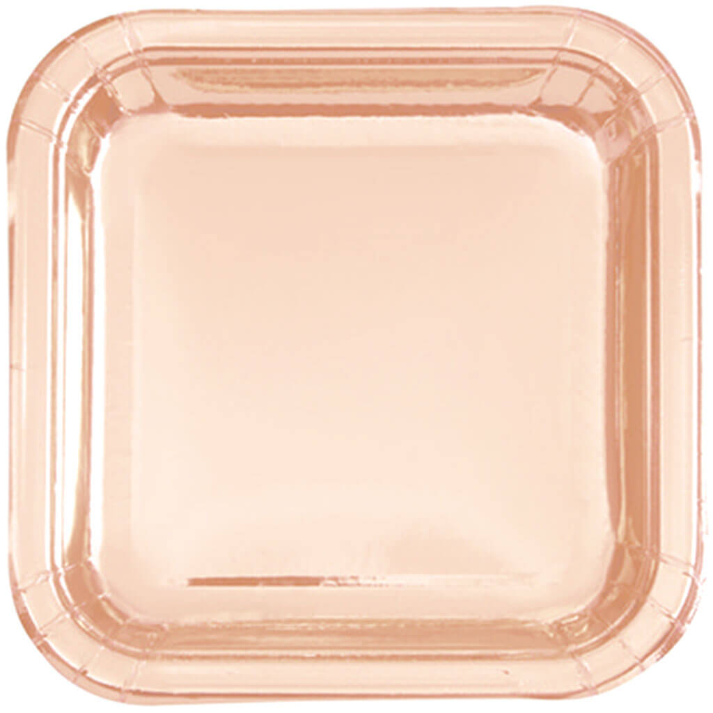 Rose Gold Square Plates 7in 8ct