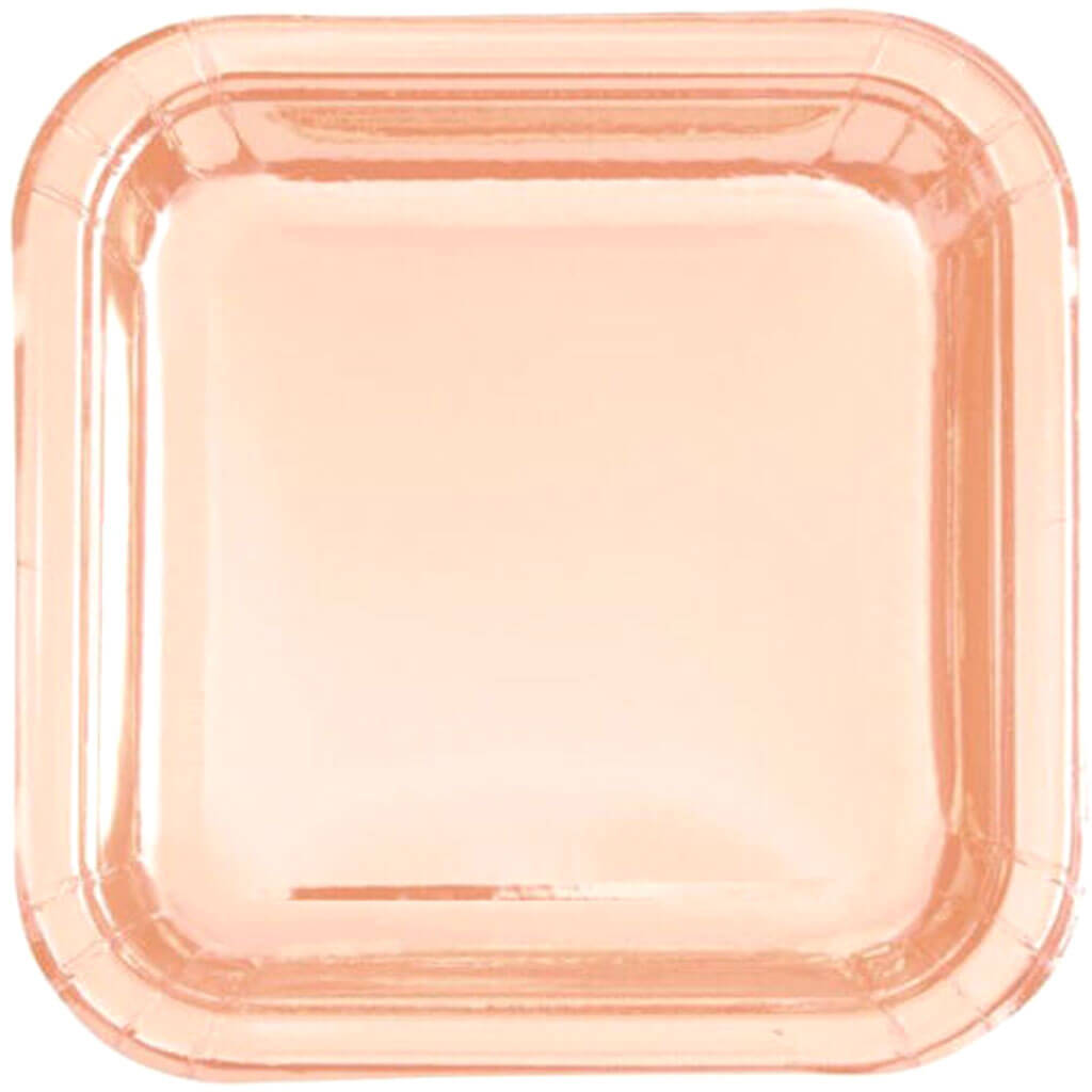 Rose Gold Square Plates 9in 8ct