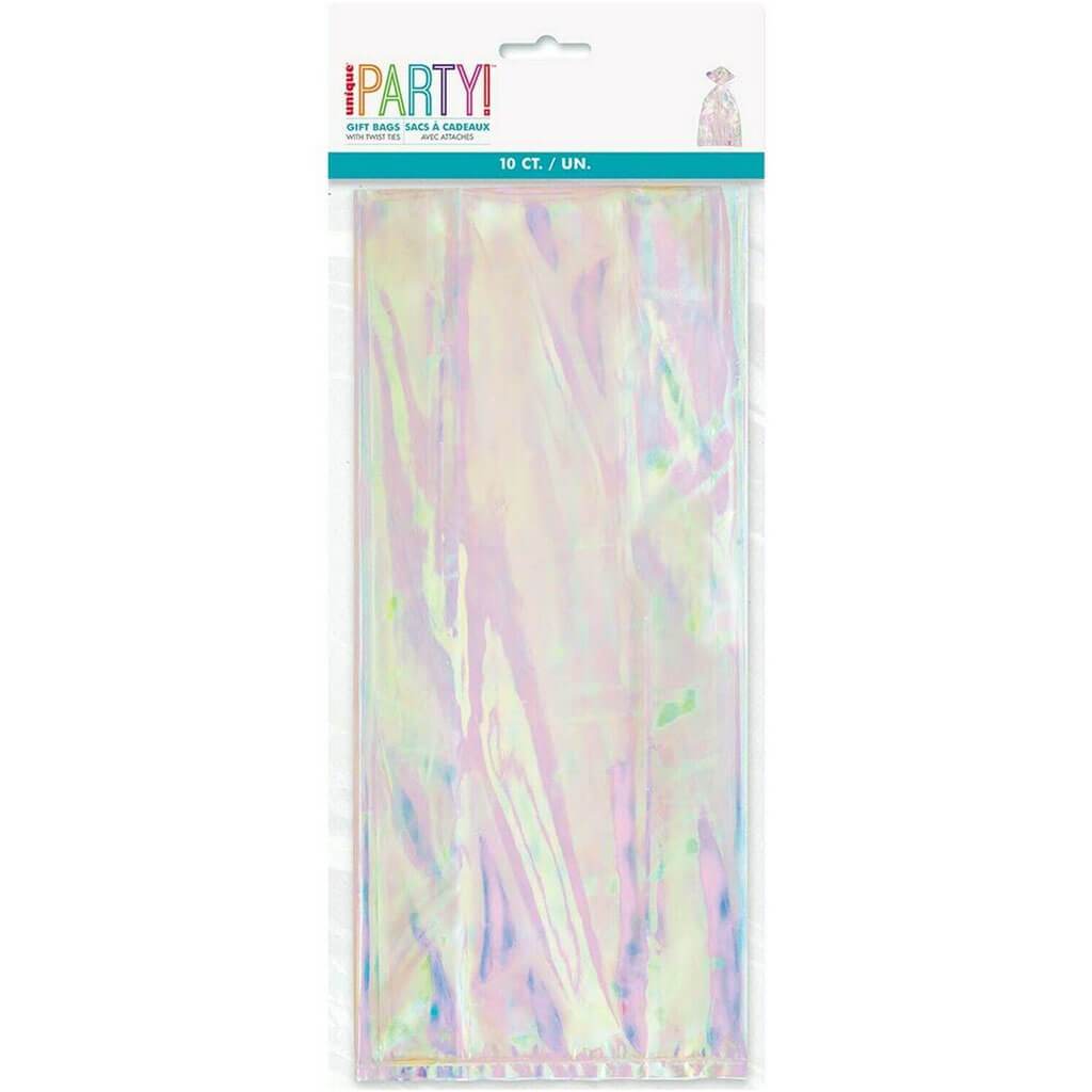 Iridescent Foil Cellophane Bags 5in x 11in 10ct