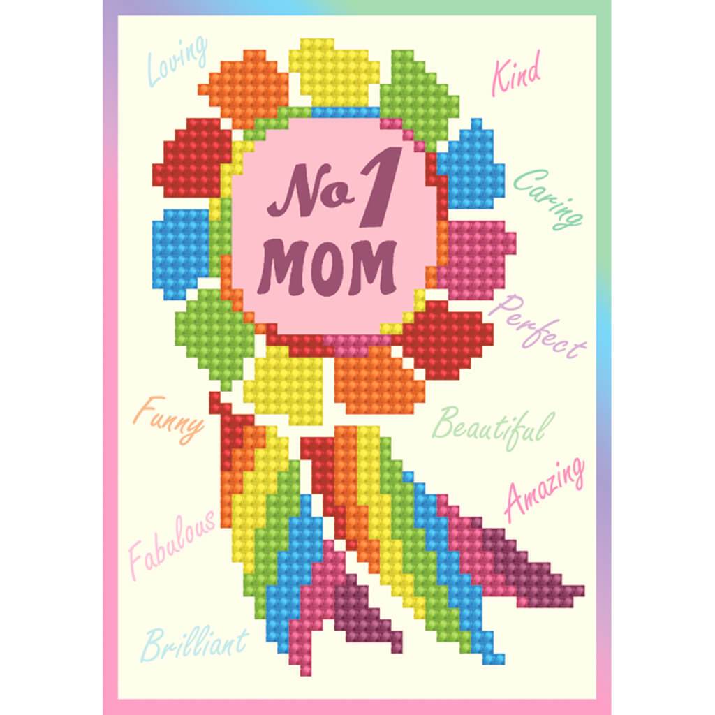 Diamond Embroidery Facet Art Greeting Card Kit No.1 Mom