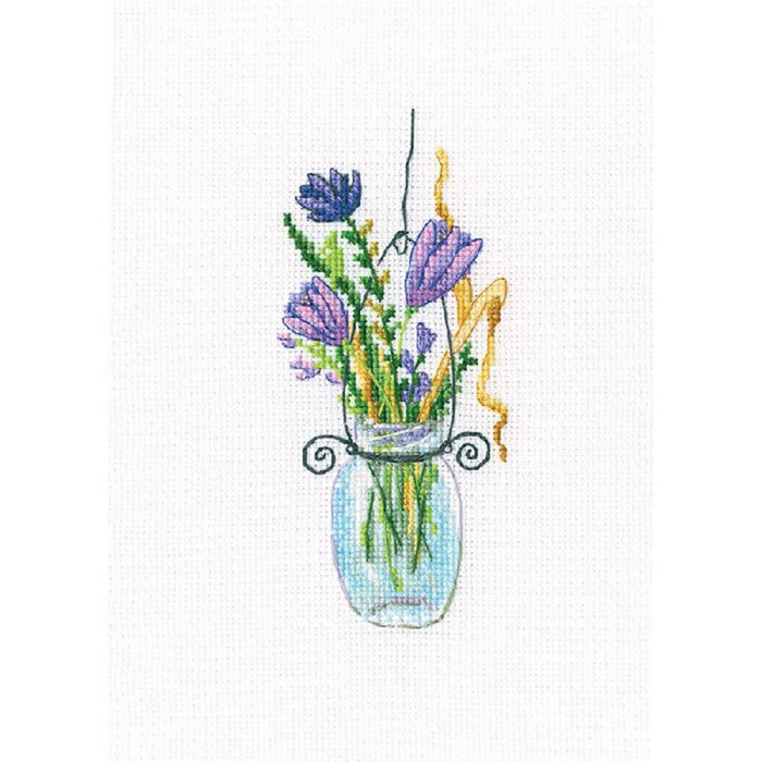 Counted Cross Stitch Kit 2.6in x 5.7in Forest Buttonholes